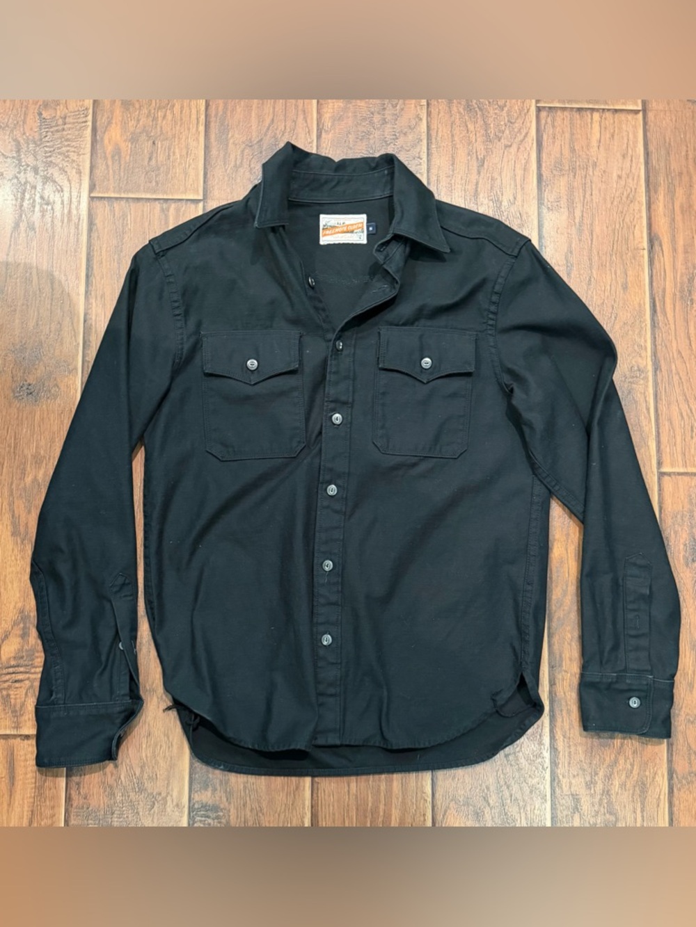 Freenote Cloth- Scout Moleskin Black Shirt